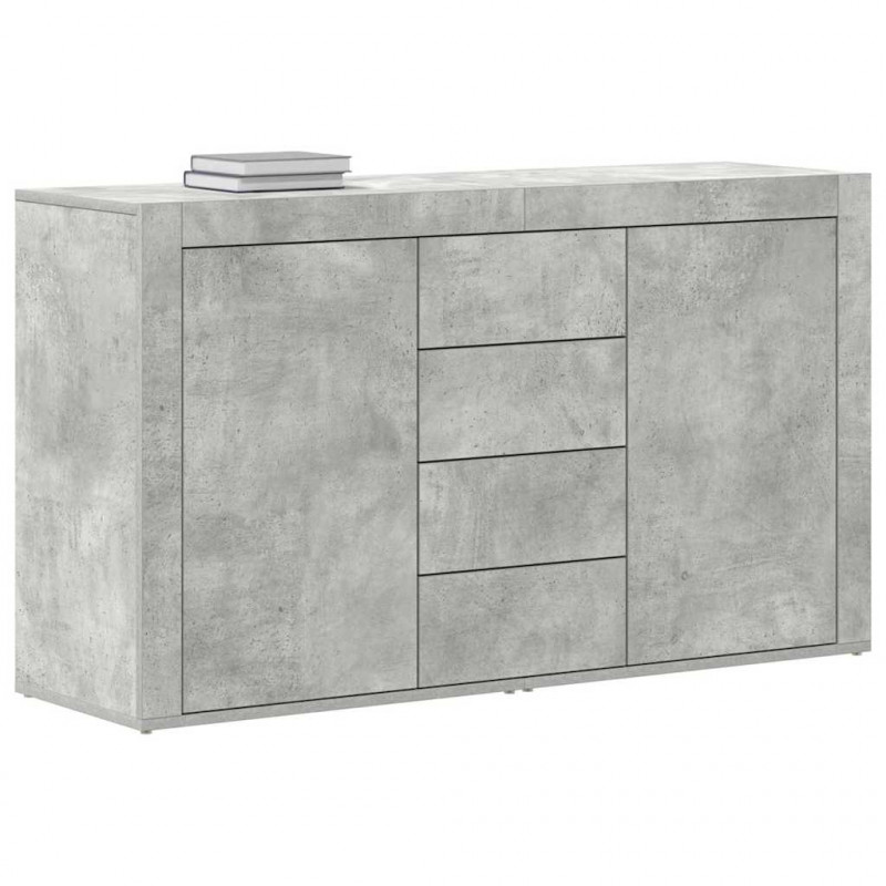 Bufet Betonowy szary 120 x 36 x 69 cm Materiał drewnopochodny