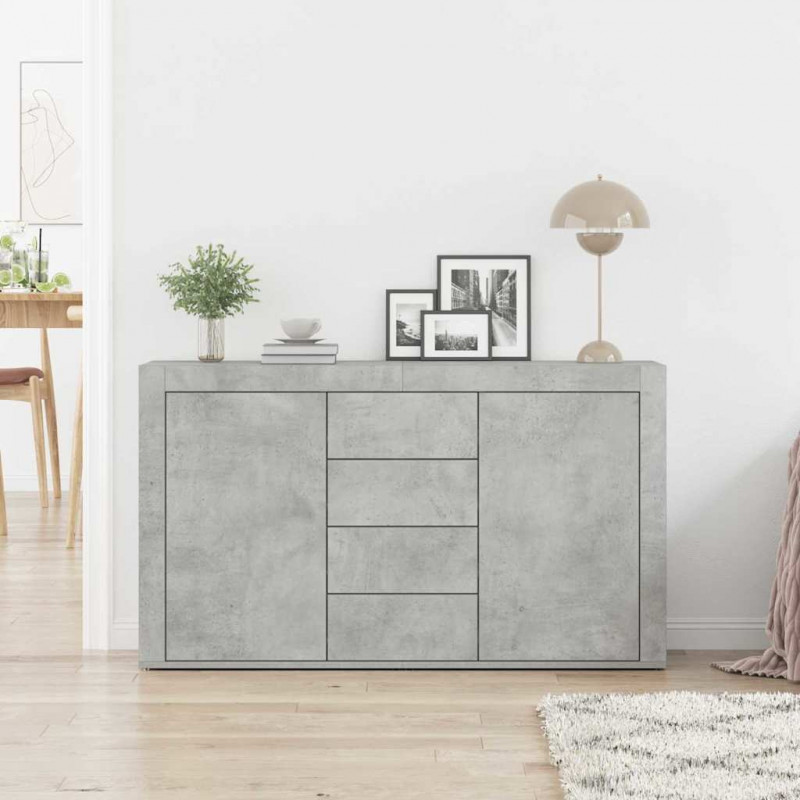 Bufet Betonowy szary 120 x 36 x 69 cm Materiał drewnopochodny