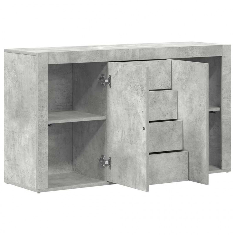 Bufet Betonowy szary 120 x 36 x 69 cm Materiał drewnopochodny