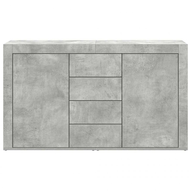 Bufet Betonowy szary 120 x 36 x 69 cm Materiał drewnopochodny