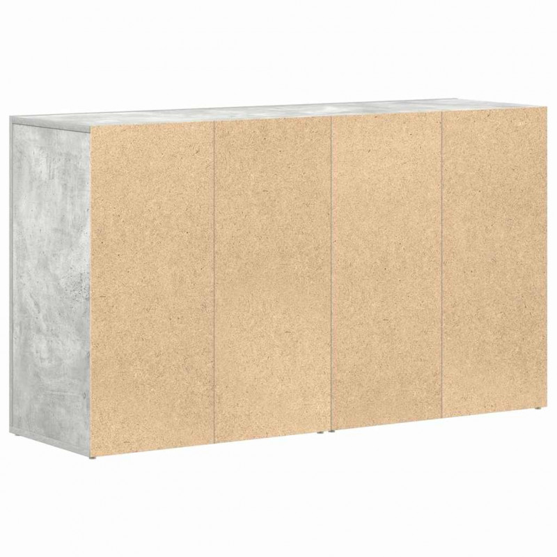 Bufet Betonowy szary 120 x 36 x 69 cm Materiał drewnopochodny