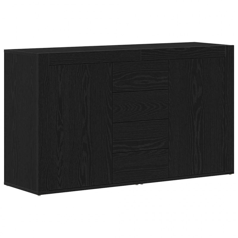 Bufet Czarny Dąb 120 x 36 x 69 cm Materiał drewnopochodny