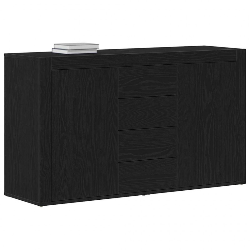 Bufet Czarny Dąb 120 x 36 x 69 cm Materiał drewnopochodny