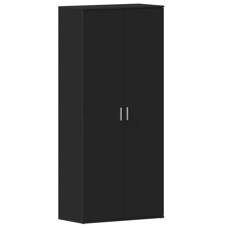 Szafka na buty Czarny 80 x 39 x 178 cm Materiał drewnopochodny