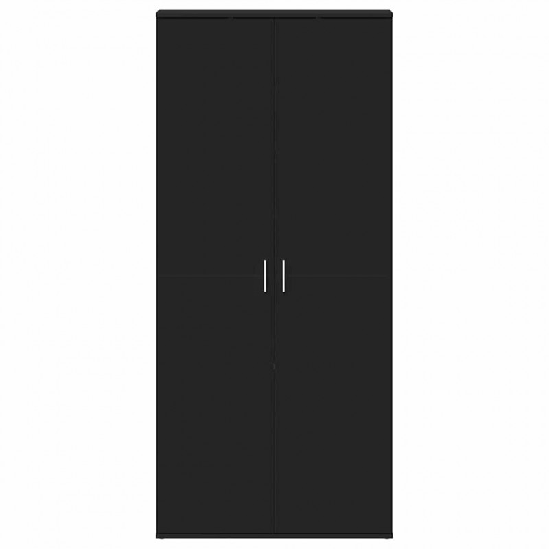 Szafka na buty Czarny 80 x 39 x 178 cm Materiał drewnopochodny