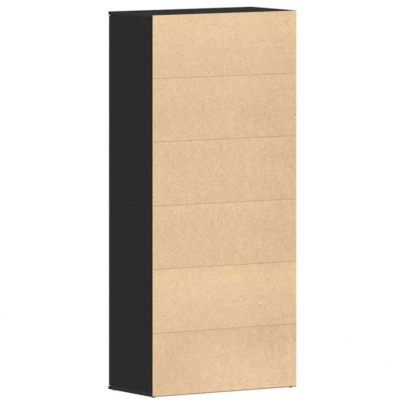 Szafka na buty Czarny 80 x 39 x 178 cm Materiał drewnopochodny
