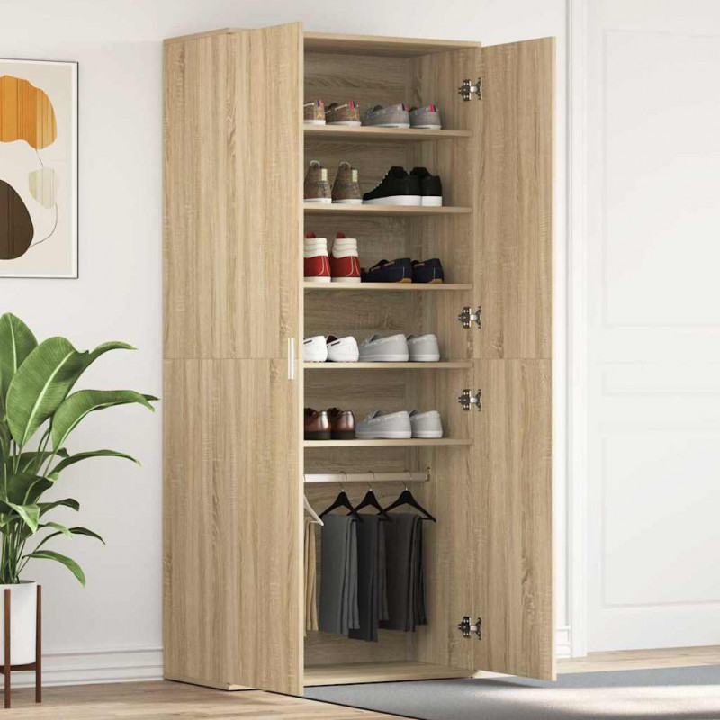 Szafka na buty z półką z drzwiami Dąb Sonoma 80 x 39 x 178 cm