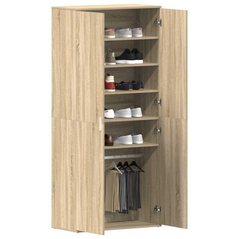 Szafka na buty z półką z drzwiami Dąb Sonoma 80 x 39 x 178 cm