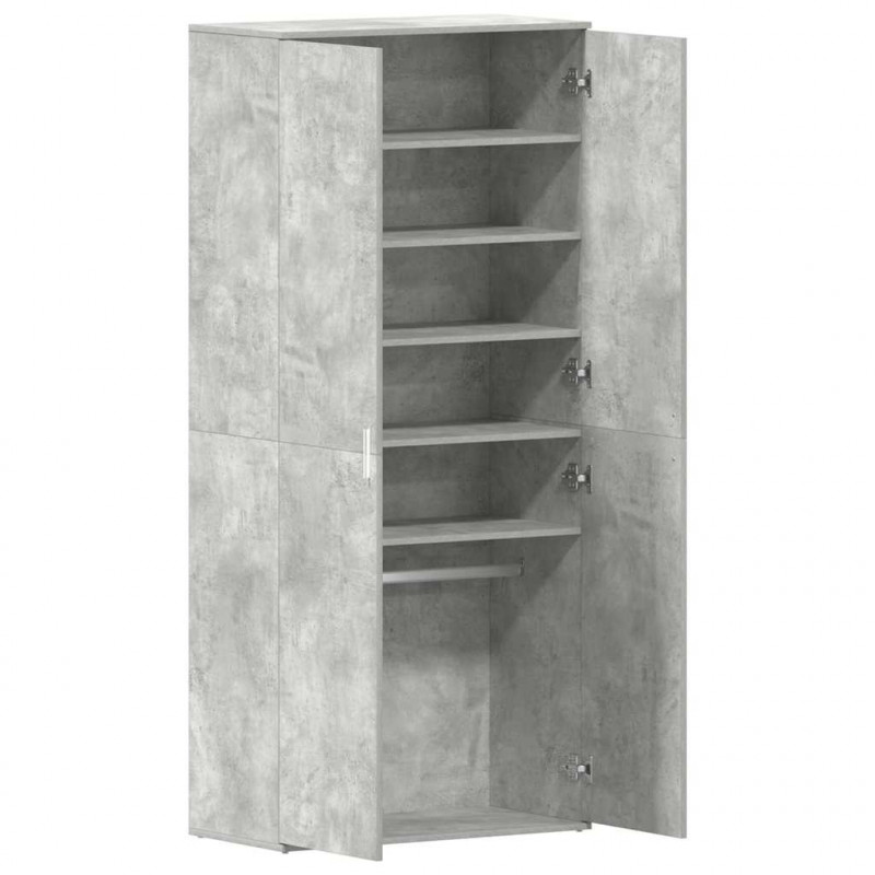 Szafka na buty z półką Betonowy szary 80 x 39 x 178 cm