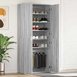 Szafka na buty z półką z drzwiami Szary Sonoma 80 x 39 x 178 cm