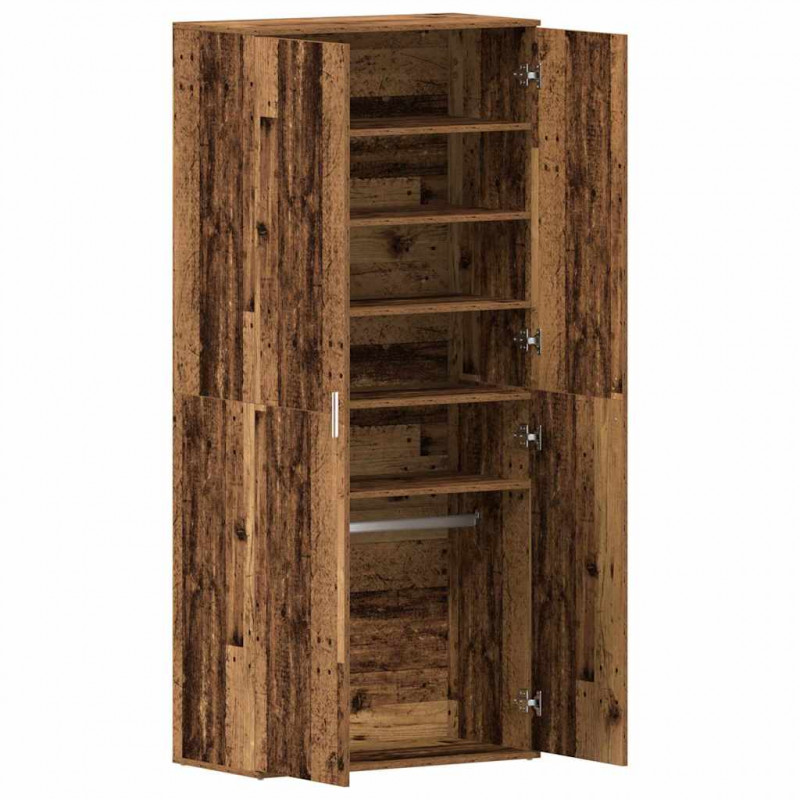 Szafka na buty z półką z drzwiami Stare drewno 80 x 39 x 178 cm