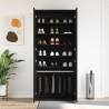 Szafka na buty z półką z drzwiami Czarny Dąb 80 x 39 x 178 cm