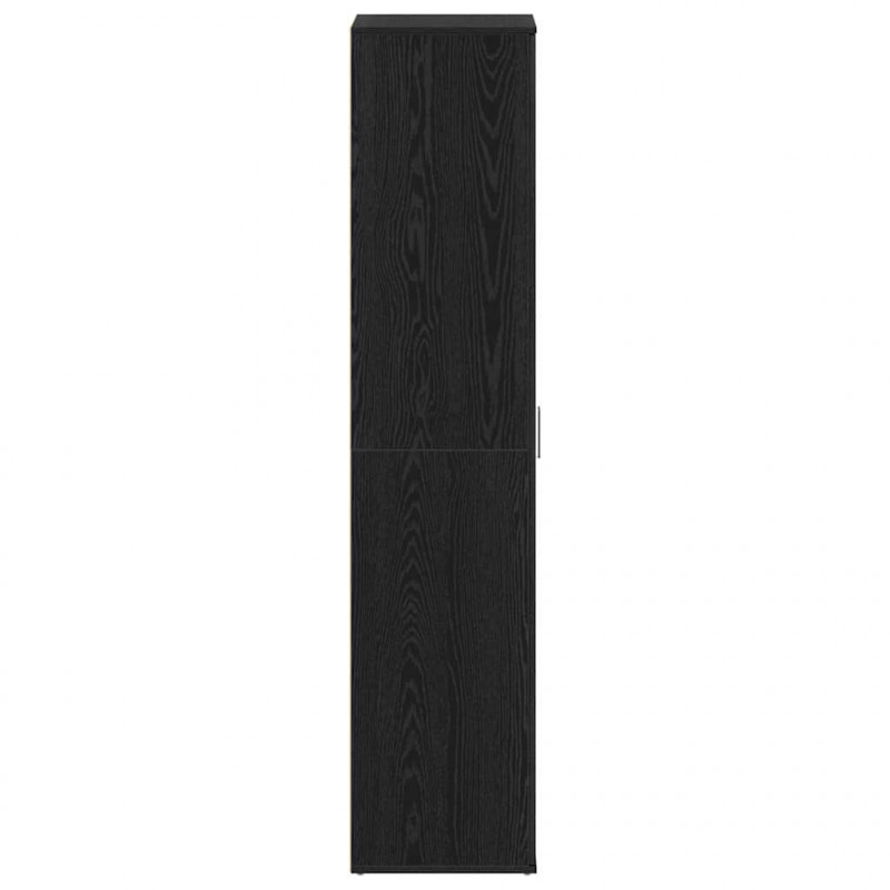 Szafka na buty z półką z drzwiami Czarny Dąb 80 x 39 x 178 cm