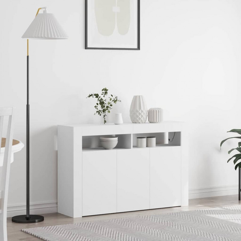 Bufet Biały 116 x 30 x 75 cm Materiał drewnopochodny