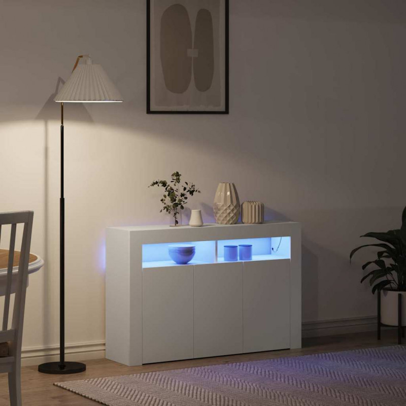 Bufet Biały 116 x 30 x 75 cm Materiał drewnopochodny