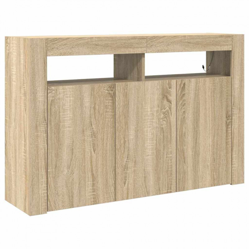 Bufet Dąb Sonoma 116 x 30 x 75 cm Materiał drewnopochodny