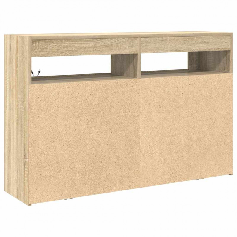 Bufet Dąb Sonoma 116 x 30 x 75 cm Materiał drewnopochodny