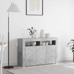 Bufet Betonowy szary 116 x 30 x 75 cm Materiał drewnopochodny