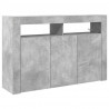 Bufet Betonowy szary 116 x 30 x 75 cm Materiał drewnopochodny