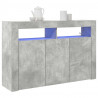 Bufet Betonowy szary 116 x 30 x 75 cm Materiał drewnopochodny