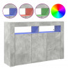 Bufet Betonowy szary 116 x 30 x 75 cm Materiał drewnopochodny