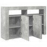 Bufet Betonowy szary 116 x 30 x 75 cm Materiał drewnopochodny