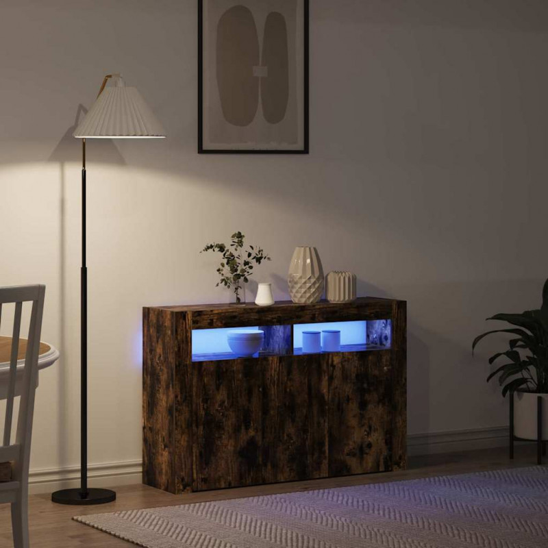 Bufet Dąb wędzony 116 x 30 x 75 cm Materiał drewnopochodny