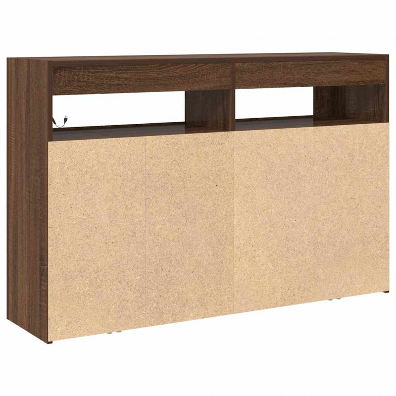 Bufet Brązowy dąb 116 x 30 x 75 cm Materiał drewnopochodny