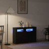Bufet Czarny Dąb 116 x 30 x 75 cm Materiał drewnopochodny