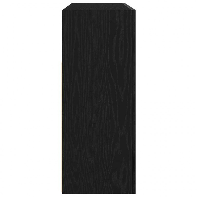 Bufet Czarny Dąb 116 x 30 x 75 cm Materiał drewnopochodny