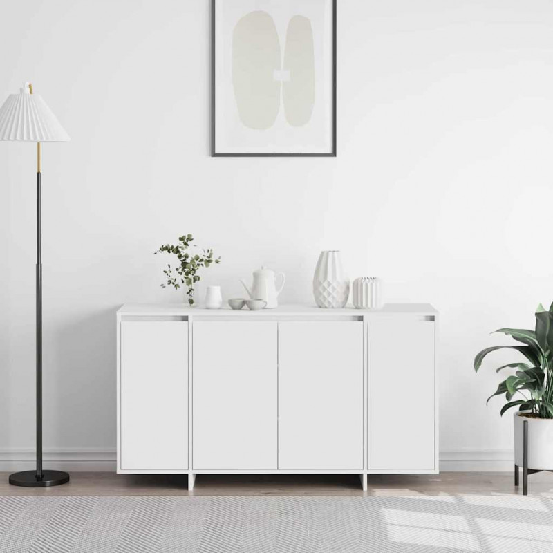 Bufet Biały 135 x 41 x 75 cm Materiał drewnopochodny