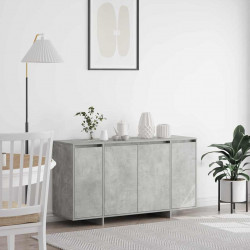 Bufet Betonowy szary 135 x 41 x 75 cm Materiał drewnopochodny