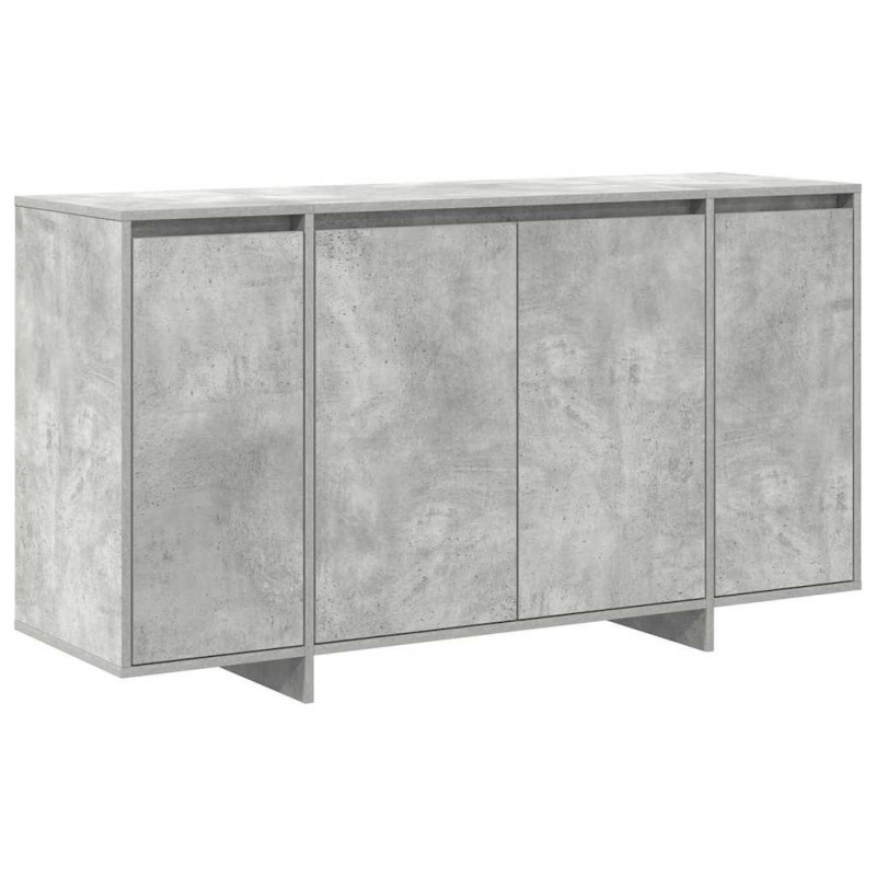 Bufet Betonowy szary 135 x 41 x 75 cm Materiał drewnopochodny