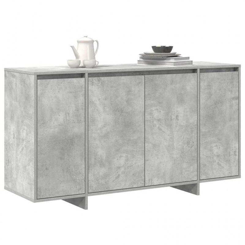 Bufet Betonowy szary 135 x 41 x 75 cm Materiał drewnopochodny
