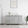 Bufet Betonowy szary 135 x 41 x 75 cm Materiał drewnopochodny