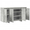 Bufet Betonowy szary 135 x 41 x 75 cm Materiał drewnopochodny