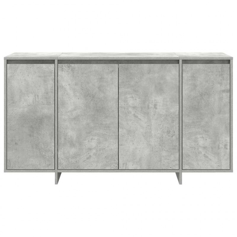 Bufet Betonowy szary 135 x 41 x 75 cm Materiał drewnopochodny