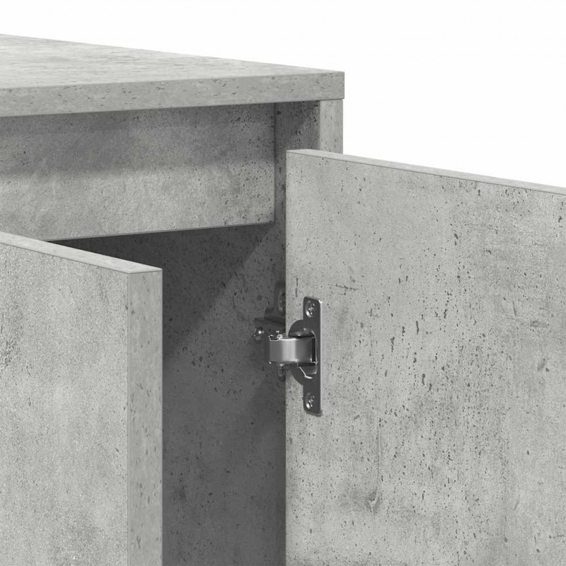 Bufet Betonowy szary 135 x 41 x 75 cm Materiał drewnopochodny
