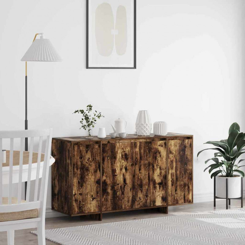 Bufet Dąb wędzony 135 x 41 x 75 cm Materiał drewnopochodny