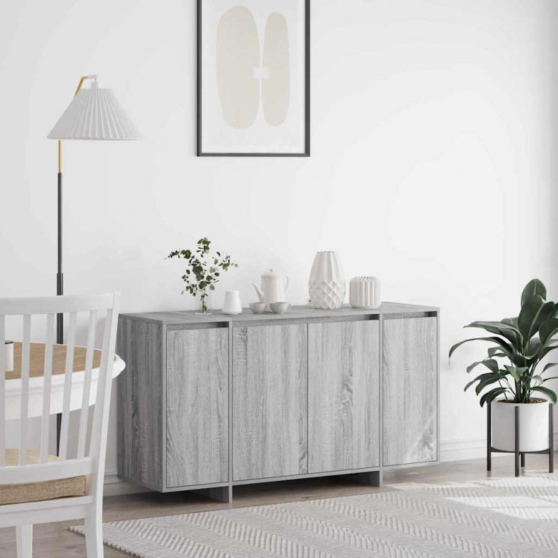 Bufet Szary Sonoma 135 x 41 x 75 cm Materiał drewnopochodny