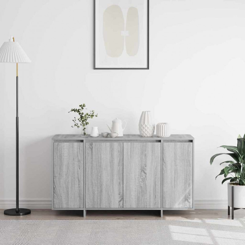 Bufet Szary Sonoma 135 x 41 x 75 cm Materiał drewnopochodny