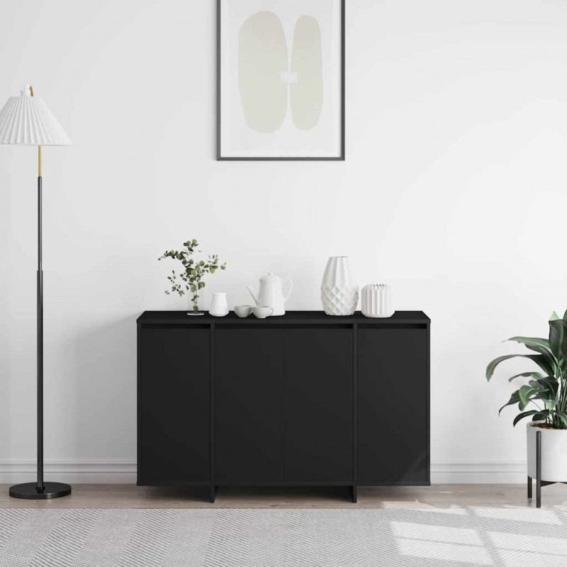 Bufet Czarny 120 x 41 x 75 cm Materiał drewnopochodny