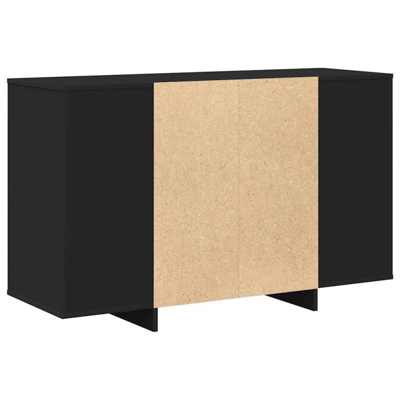 Bufet Czarny 120 x 41 x 75 cm Materiał drewnopochodny
