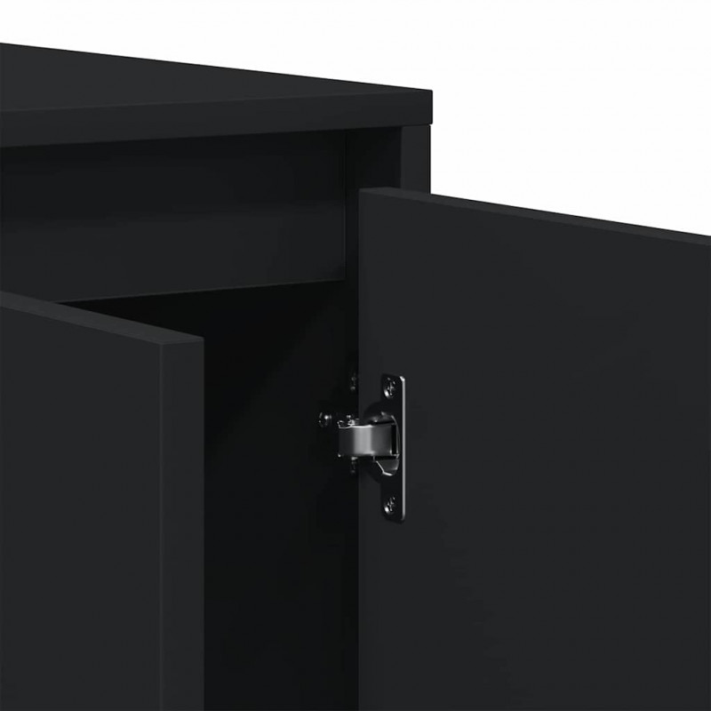 Bufet Czarny 120 x 41 x 75 cm Materiał drewnopochodny