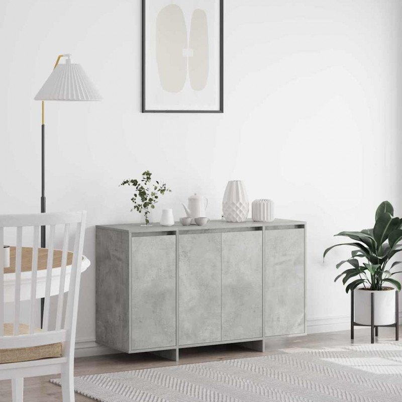 Bufet Betonowy szary 120 x 41 x 75 cm Materiał drewnopochodny