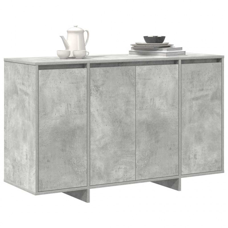 Bufet Betonowy szary 120 x 41 x 75 cm Materiał drewnopochodny