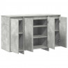 Bufet Betonowy szary 120 x 41 x 75 cm Materiał drewnopochodny