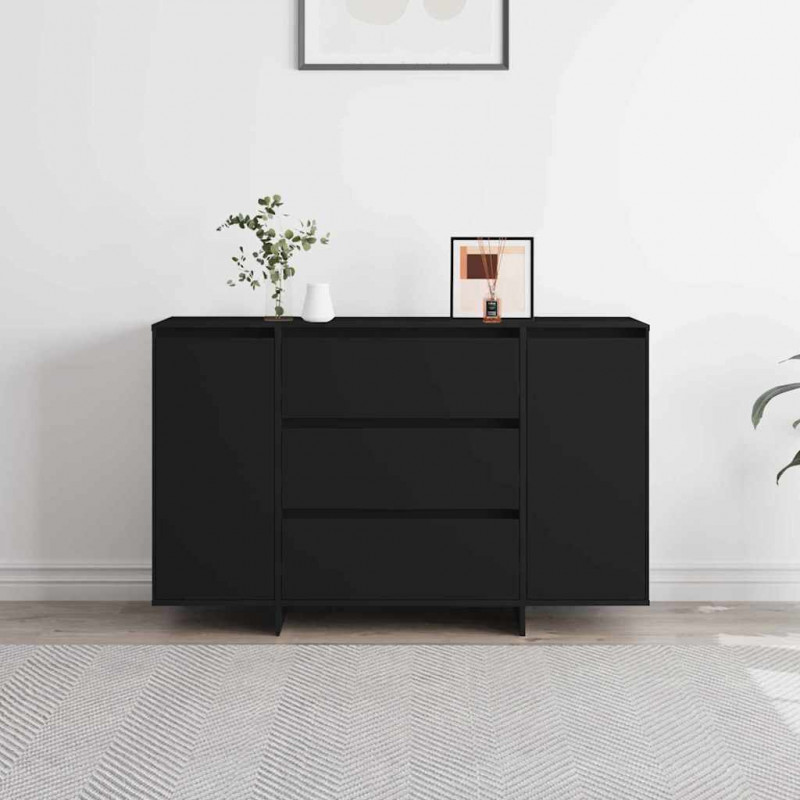 Bufet Czarny 120 x 41 x 75 cm Materiał drewnopochodny