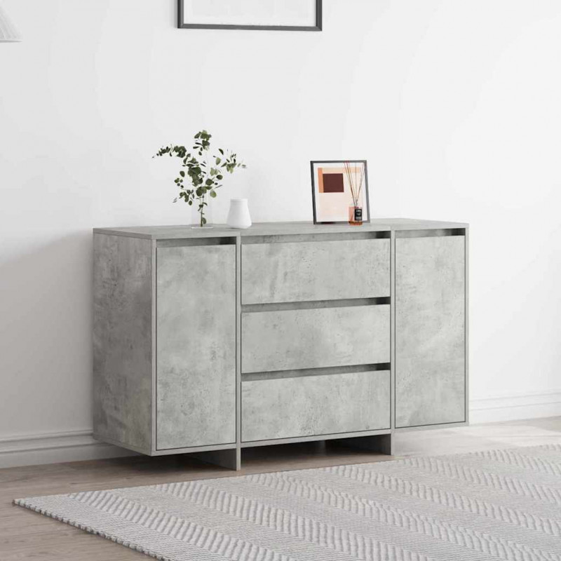 Bufet Betonowy szary 120 x 41 x 75 cm Materiał drewnopochodny