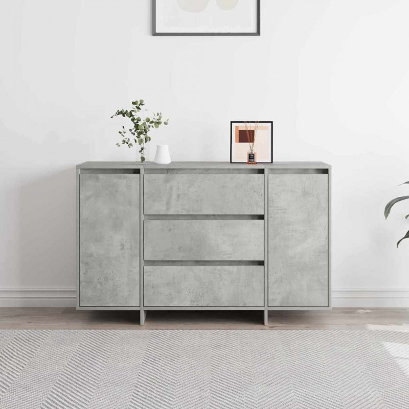 Bufet Betonowy szary 120 x 41 x 75 cm Materiał drewnopochodny